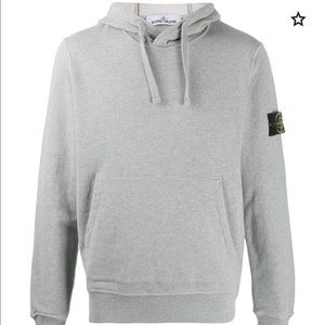 Stone Island cotton drawsting hoodie